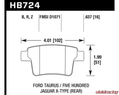 Hawk Performance PC Rear - HB724Z.637