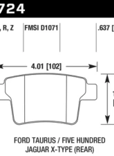 Hawk Performance PC Rear                                     - HB724Z.637 - Image 2