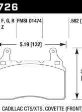 Hawk Performance DTC-70 Front                                     - HB726U.582 - Image 2