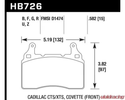 Hawk Performance DTC-70 Front - HB726U.582