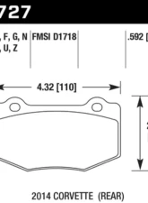 Hawk Performance HPS Chevrolet Rear                                     - HB727F.592 - Image 2