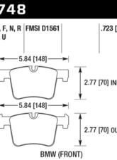 Hawk Performance HP Plus BMW Front                                     - HB748N.723 - Image 2
