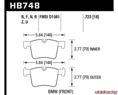Hawk Performance HP Plus BMW Front - HB748N.723