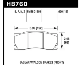 Hawk Performance PC Jaguar Front