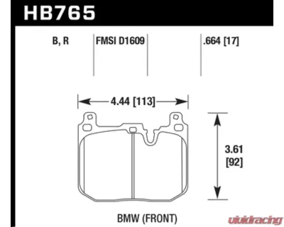 Hawk Performance HP Plus Front BMW 2015-2021 - HB765N.664