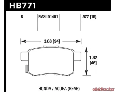 Hawk Performance HPS 5.0 Rear - HB771B.597