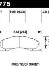 Hawk Performance LTS Ford Front                                     - HB775Y.735 - Image 2
