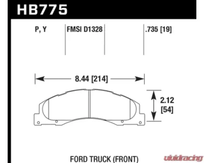 Hawk Performance LTS Ford Front - HB775Y.735