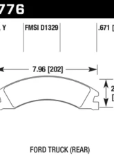 Hawk Performance LTS Ford Rear                                     - HB776Y.671 - Image 2
