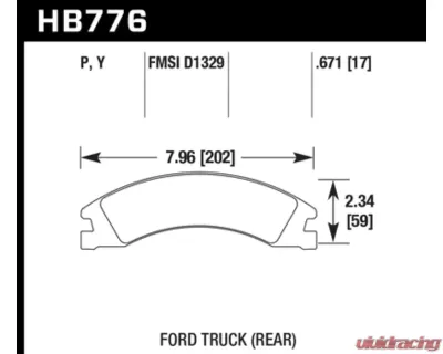Hawk Performance LTS Ford Rear - HB776Y.671