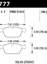 Hawk Performance LTS Volvo Front                                     - HB777Y.750 - Image 2