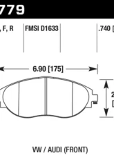 Hawk Performance HP Plus Front                                     - HB779N.740 - Image 2