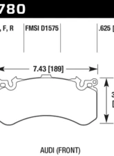 Hawk Performance HPS 5.0 Audi Front                                     - HB780B.625 - Image 2