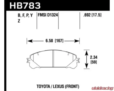 Hawk Performance PC Front - HB783Z.692