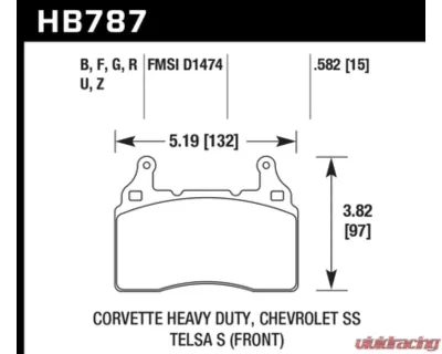 Hawk Performance HPS 5.0 Front - HB787B.582