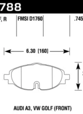 Hawk Performance HPS 5.0 Front                                     - HB788B.745 - Image 2