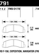 Hawk Performance HPS 5.0 Front                                     - HB791B.714 - Image 2