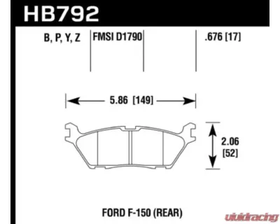 Hawk Performance HPS 5.0 Ford F-150 Rear 2015-2017 - HB792B.676