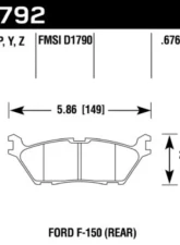 Hawk Performance PC Ford F-150 Rear 2015-2017                                     - HB792Z.676 - Image 2