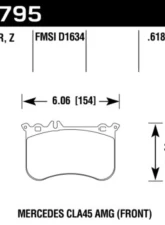Hawk Performance HPS 5.0 Mercedes-Benz Front                                     - HB795B.618 - Image 2