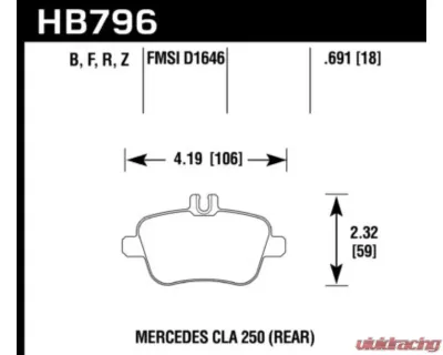 Hawk Performance HPS 5.0 Rear - HB796B.691