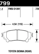 Hawk Performance HPS 5.0 Rear                                     - HB799B.597 - Image 2