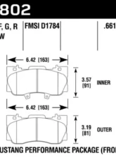 Hawk Performance DTC-60 Ford Front                                     - HB802G.661 - Image 2