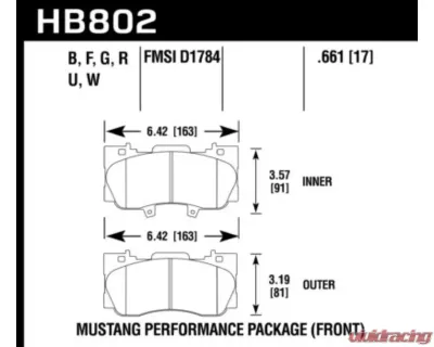 Hawk Performance DTC-60 Ford Front - HB802G.661