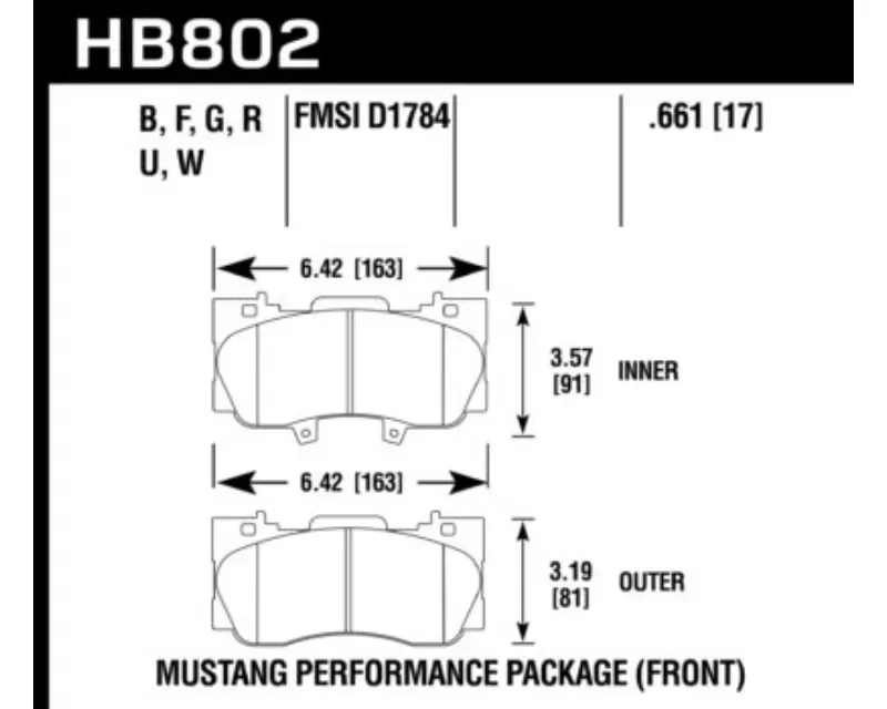 Hawk Performance HP Plus Ford Front - HB802N.661