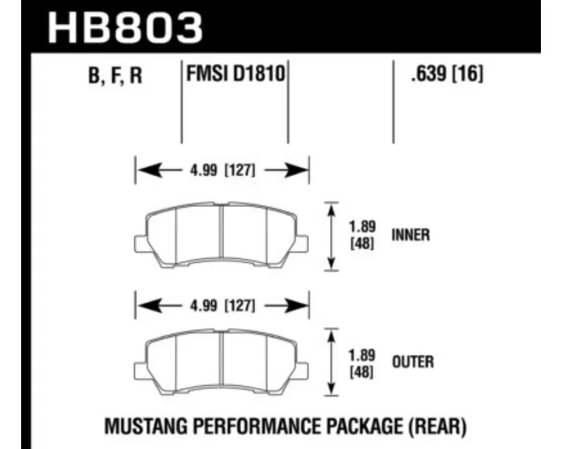 Hawk Performance HPS Ford Rear - HB803F.639