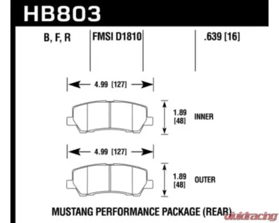 Hawk Performance HPS Ford Rear - HB803F.639