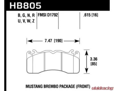 Hawk Performance DTC-60 Ford Front - HB805G.615