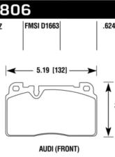 Hawk Performance PC Audi Front                                     - HB806Z.624 - Image 2
