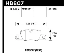 Hawk Performance HP Plus Porsche Rear