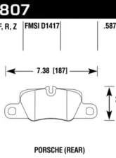 Hawk Performance HP Plus Porsche Rear                                     - HB807N.587 - Image 2
