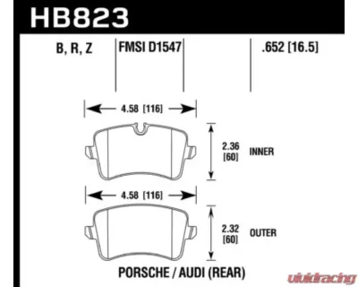 Hawk Performance HPS 5.0 Rear - HB823B.652