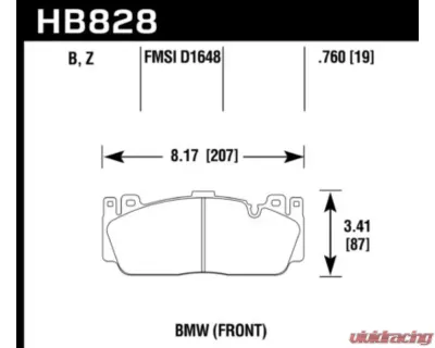 Hawk Performance PC Front BMW 2015-2021 - HB828Z.760