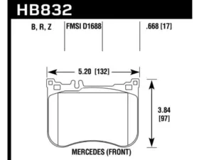 Hawk Performance PC Mercedes-Benz Front