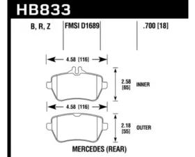 Hawk Performance PC Mercedes-Benz Rear