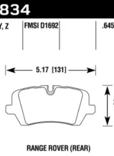 Hawk Performance HPS 5.0 Land Rover Rear                                     - HB834B.645 - Image 2
