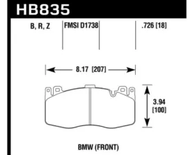 Hawk Performance PC BMW Front