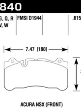 Hawk Performance Front HP Plus Acura NSX 2017-2022                                     - HB840N.615 - Image 2