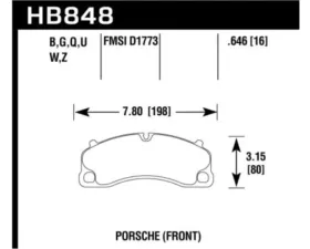 Hawk Performance DTC-70 Porsche Front