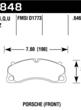Hawk Performance PC Porsche Front                                     - HB848Z.646 - Image 2