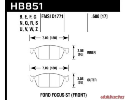 Hawk Performance HPS Front - HB851F.680
