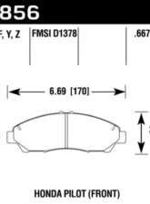 Hawk Performance HPS Honda Pilot Front 2009-2015                                     - HB856F.667 - Image 2