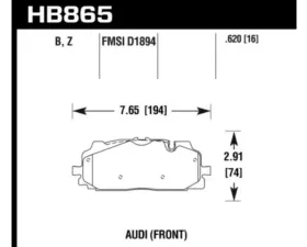 Hawk Performance Performance Ceramic Disc Brake Pad Audi Front