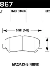 Hawk Performance LTS Mazda CX-5 Front                                     - HB867Y.622 - Image 2