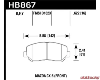 Hawk Performance LTS Mazda CX-5 Front - HB867Y.622