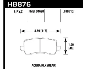 Hawk Performance LTS Acura Rear